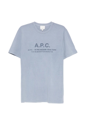 A.P.C. logo-print T-shirt - Blue