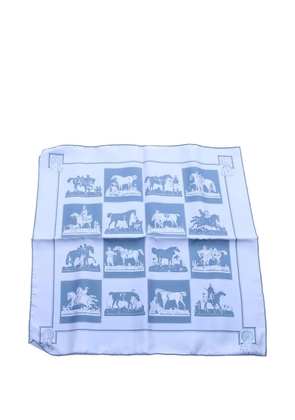 Hermès Pre-Owned 2020s Allures du Cheval silk scarf - Blue