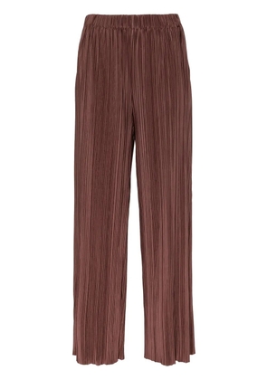 SAMSOE SAMSOE Uma plissé-effect trousers - Brown