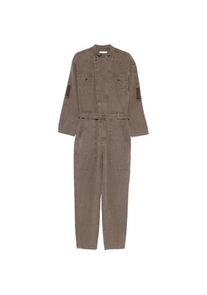 MARANT ÉTOILE Nessime buttoned belted jumpsuit - Brown