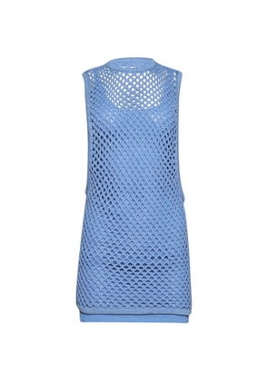 diotima Grenada open-knit mini dress - Blue