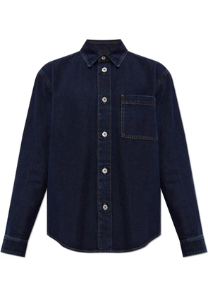Burberry logo-embroidered shirt - Blue