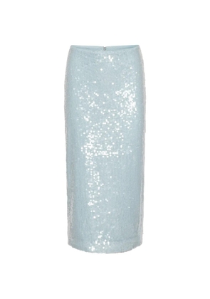 ROTATE BIRGER CHRISTENSEN sequin pencil midi skirt - Blue