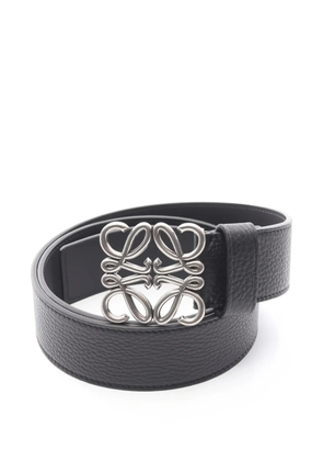Loewe Pre-Owned 2020s anagram-detail chunky leather belt - Black