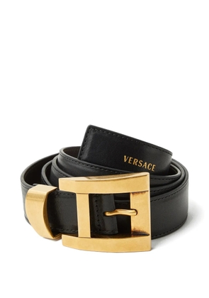 Versace leather belt 3 cm - Black