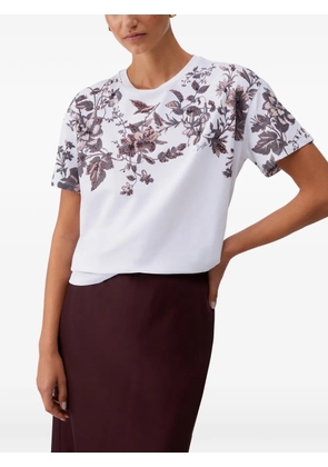 LIU JO rhinestone-embellishment floral print T-shirt - White