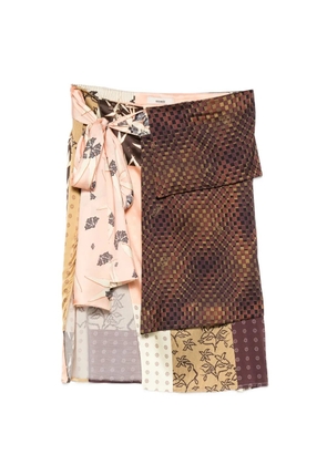 SIEDRES Zoe floral-detail midi skirt - Brown