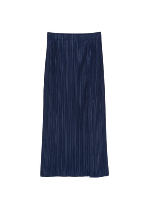 Pleats Please Issey Miyake pleated midi skirt - Blue