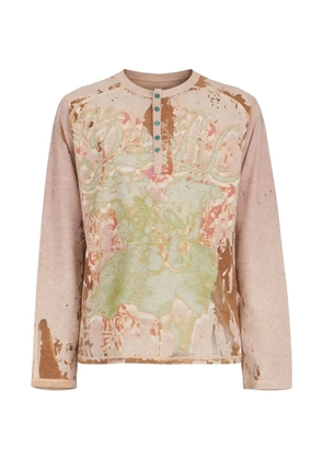 Diesel T-Livo-Ls long-sleeved Henley T-shirt - Neutrals