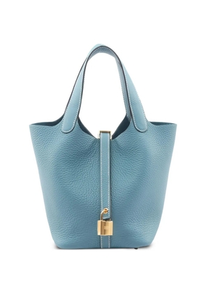 Hermès Pre-Owned 2025 PM Picotan Lock grained-leather tote bag - Blue