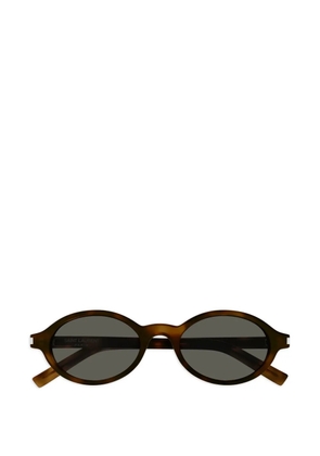 Saint Laurent Eyewear Jeanne oval sunglasses - Brown