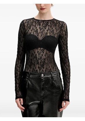 HUGO Dulietta laced long-sleeves top - Black