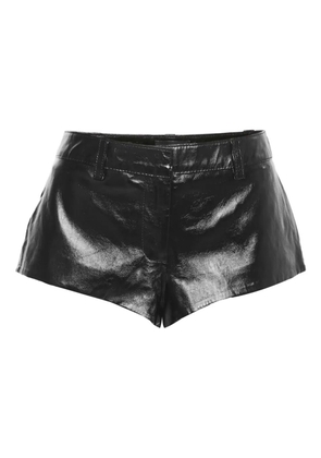 Retrofete leather hot pants - Black