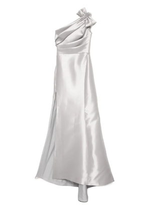 Amsale Mikado draped bodice Gown - Grey