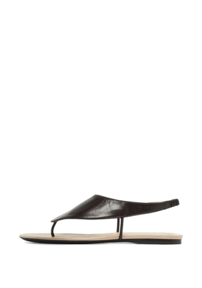 The Row Pre-Owned Ravello leather sandals - Brown