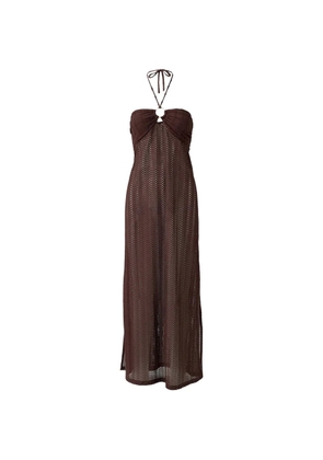 Melissa Odabash Harriet halterneck maxi dress - Brown