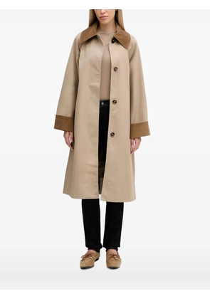 Barbour Reagan corduroy collar belted coat - Neutrals