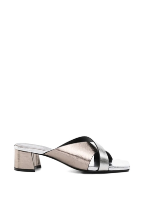 Donnarì crossover-strap leather sandals - Silver