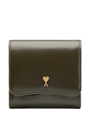 AMI Paris Paris Paris stud leather wallet - Green