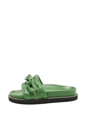 Louis Vuitton Pre-Owned chain leather sandals - Green
