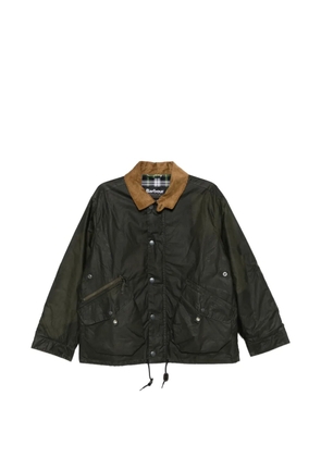 Barbour corduroy-collar zip-fastening jacket - Green