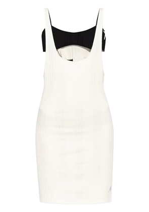The Attico layered cut-out mini dress - White
