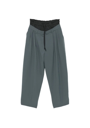 System pleated drawstring trousers - Grey