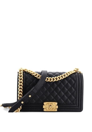CHANEL Pre-Owned Boy Flap Bag Quilted Caviar Old Medium crossbody bag - Black