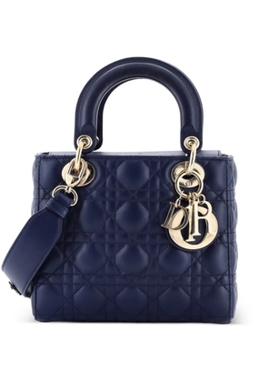 Christian Dior Pre-Owned My ABCDior Lady Dior Bag Cannage Quilt Lambskin crossbody bag - Blue