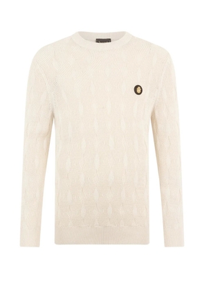 Billionaire round-neck sweater - White