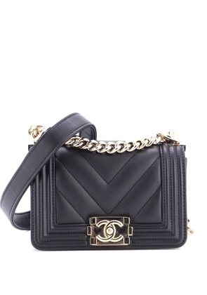 CHANEL Pre-Owned Boy Flap Bag Chevron Lambskin Mini shoulder bag - Black