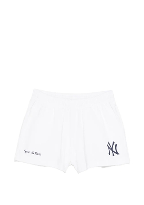 Sporty & Rich Lucy print-detail shorts - White