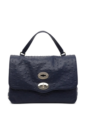 Zanellato Postina Cactus turn-lock leather tote bag - Blue