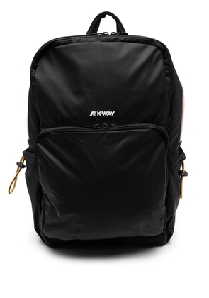 K-Way logo-patch ripstop padded backpack - Black