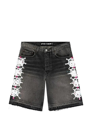 SP5DER Web Stone denim shorts - Grey