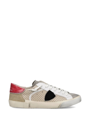 Philippe Model Paris perforated panelled sneakers - Neutrals