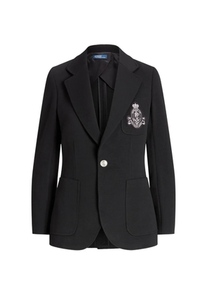 Polo Ralph Lauren logo-appliqué cotton blazer - Black