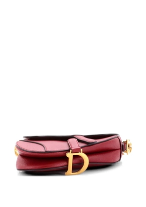 Christian Dior Pre-Owned Saddle Handbag Leather Mini shoulder bag - Red