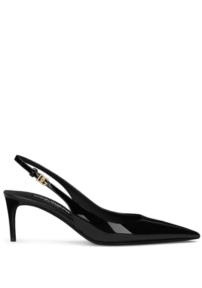 Dolce & Gabbana DG logo-buckle slingback pumps - Black