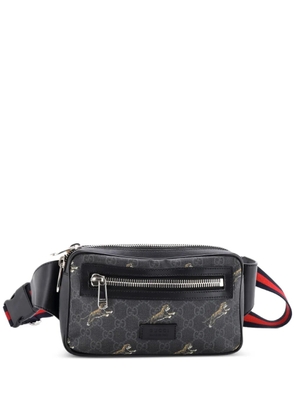 Gucci Pre-Owned Soft Zip Printed GG Coated Canvas Small belt bag - Black