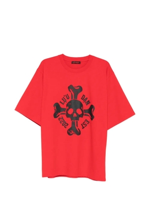 LỰU ĐẠN skull-print T-shirt - Red
