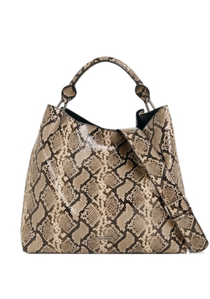 Essentiel Antwerp snake-print tote bag - Neutrals