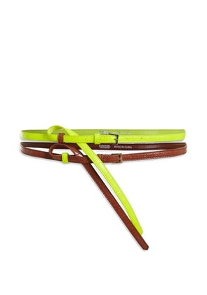 Essentiel Antwerp silver-tone buckle stacked belt - Yellow