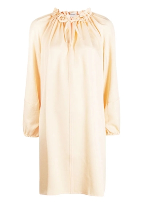 GOODIOUS tie-fastening wide-sleeves dress - Yellow