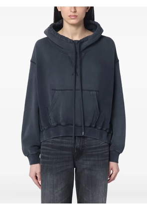 R13 drawstring funnel-neck hoodie - Blue