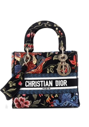 Christian Dior Pre-Owned Lady D-Lite Bag Embroidered Canvas Medium satchel - Black