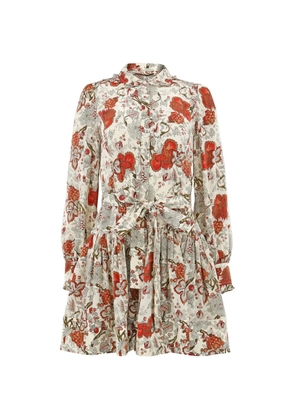 Ulla Johnson Simona floral ruffled mini dress - Neutrals
