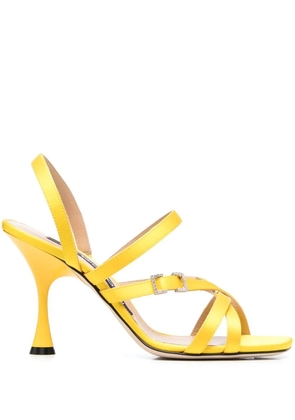 Sergio Rossi strappy 95mm leather sandals - Yellow
