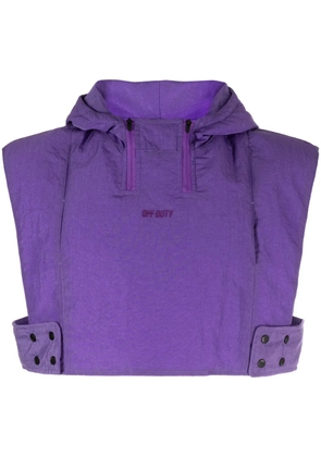 Off Duty Del cropped hooded gilet - Purple