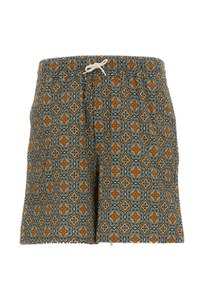 Les Deux drawstring patterned shorts - Green
